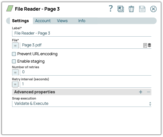 File Reader Snap Configuration