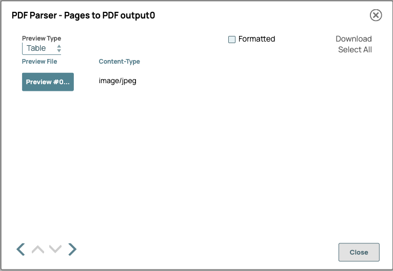 PDF Parser Snap Output