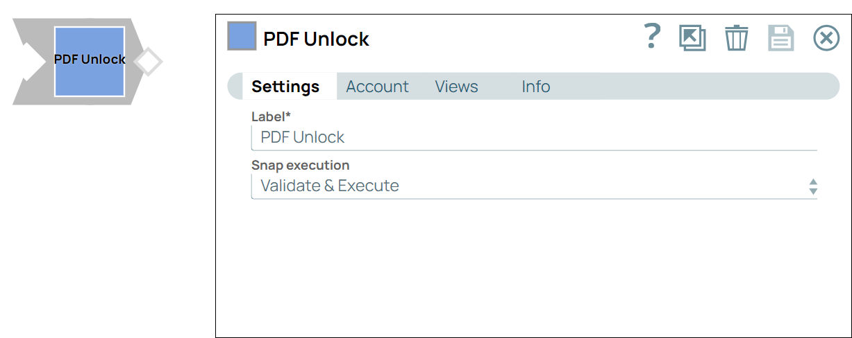 PDF Unlock Snap Settings