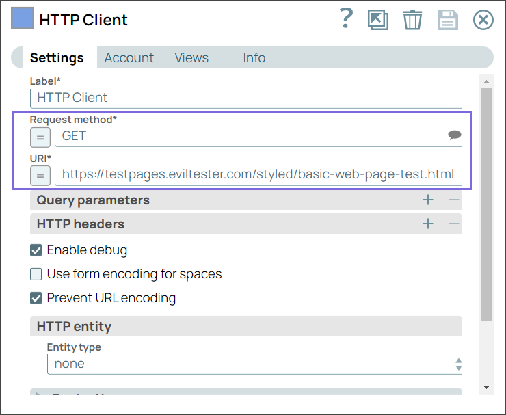 HTTP Client Snap Configuration