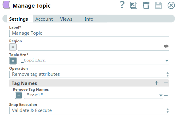 Amazon SNS - Manage Topic Snap