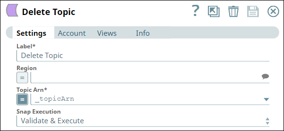 Amazon SNS - Delete Topic Snap