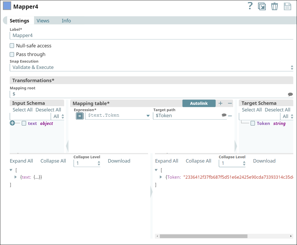 Mapper Token Selection Settings