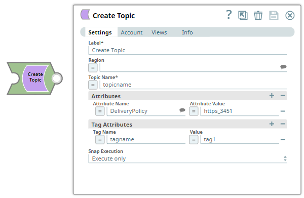 Amazon SNS - Create Topic Snap