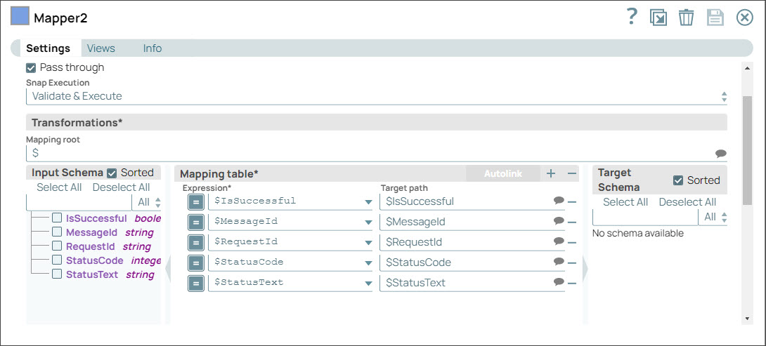 Mapper Snap Settings
