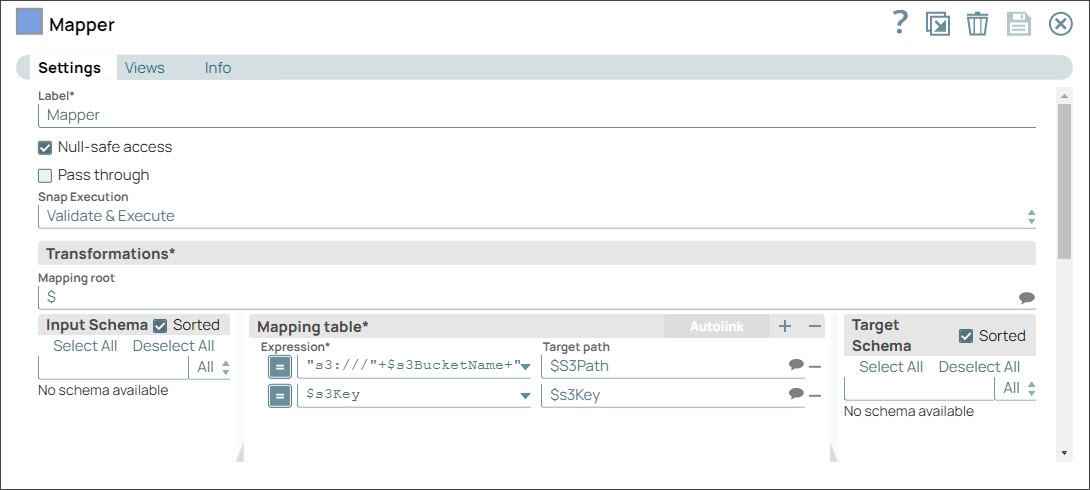 Mapper Snap Settings