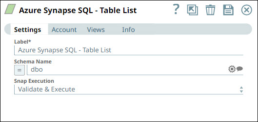 Table List Configuration