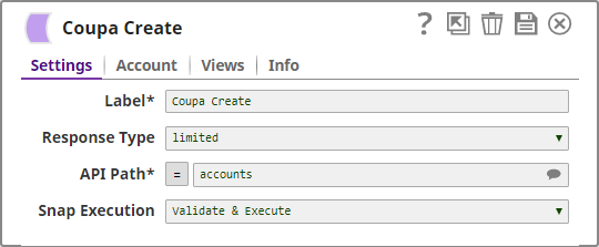 CoupaCreate Settings