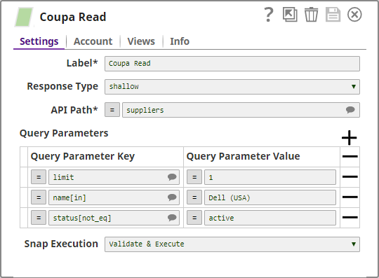 CoupaRead Settings