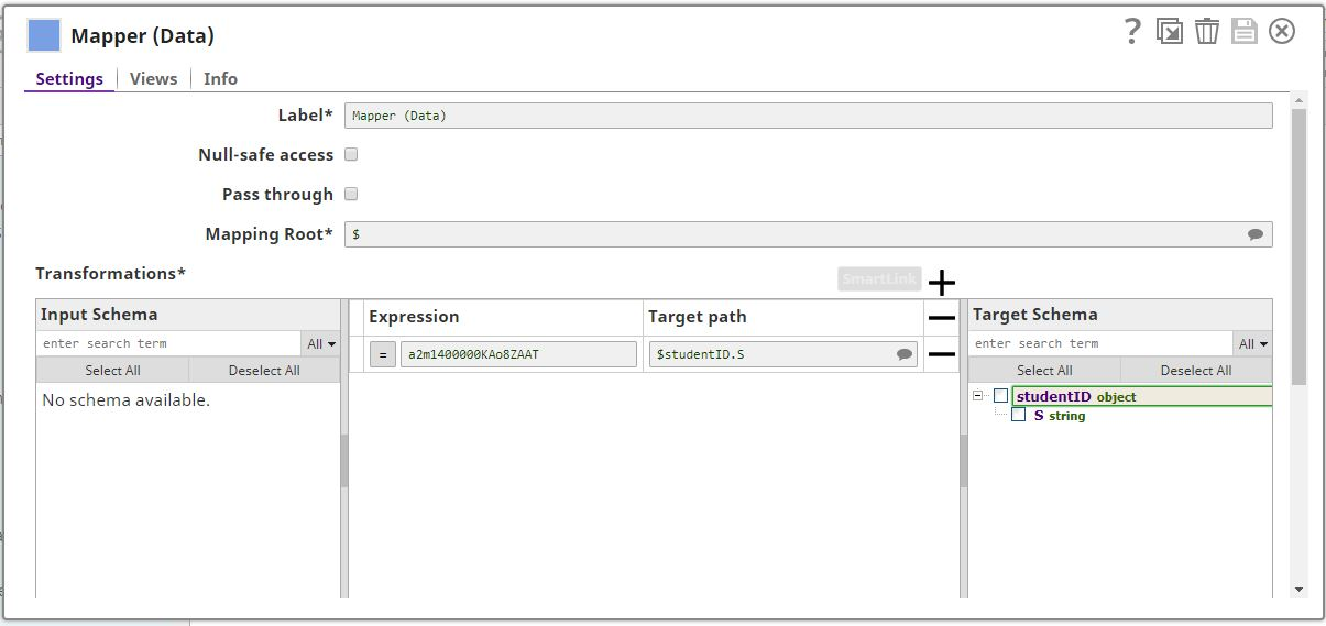 Mapper configuration for student IDs