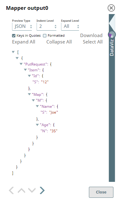 Mapper output preview