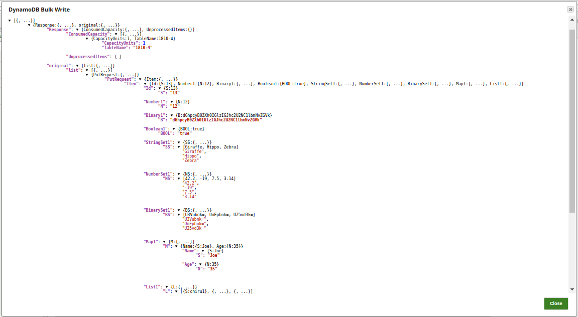 Set types output preview