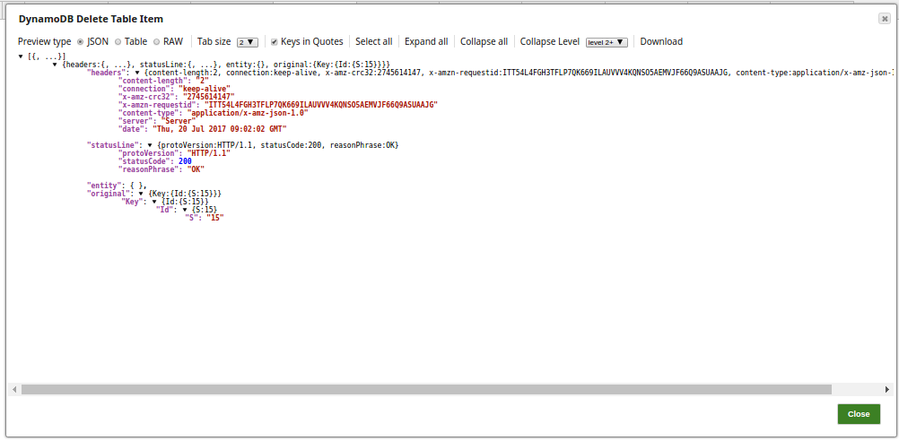 Set types output preview