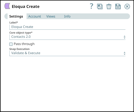 Eloqua Create Example