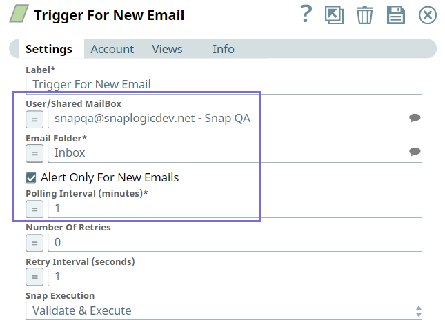 Trigger new email