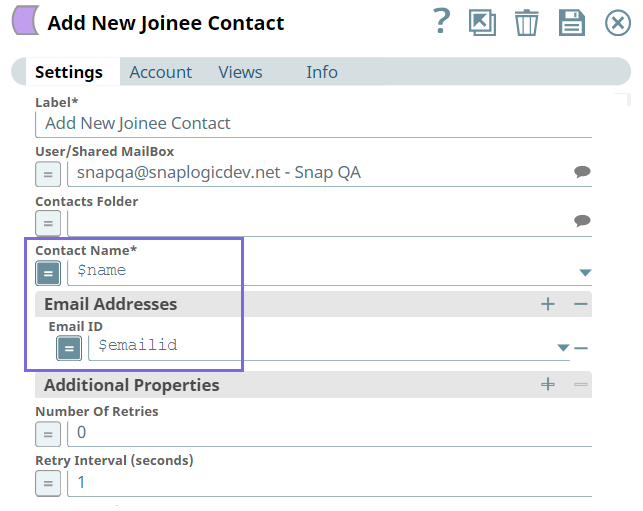 Integrate Exchange Online, OneDrive, and Slack Snaps