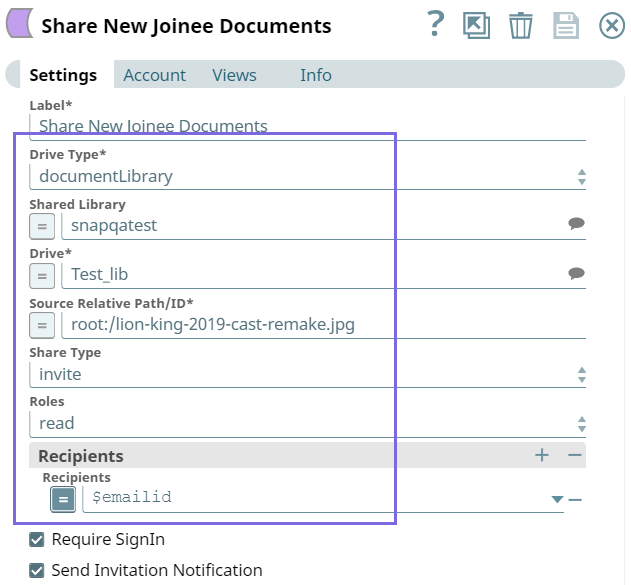 Integrate Exchange Online, OneDrive, and Slack Snaps