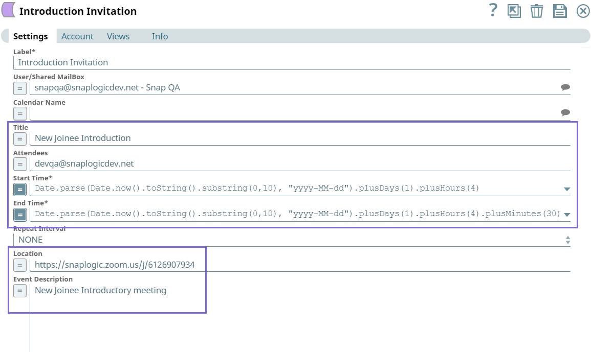 Integrate Exchange Online, OneDrive, and Slack Snaps