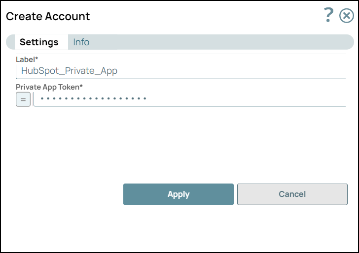 HubSpot Private App Account