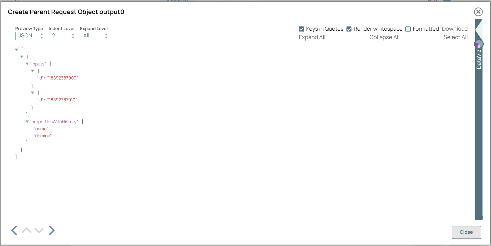 Mapper Snap output