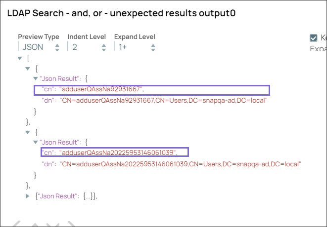 Output showing adduser entries