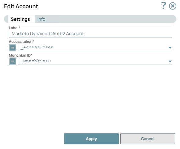 Marketo Dynamic OAuth2 Account