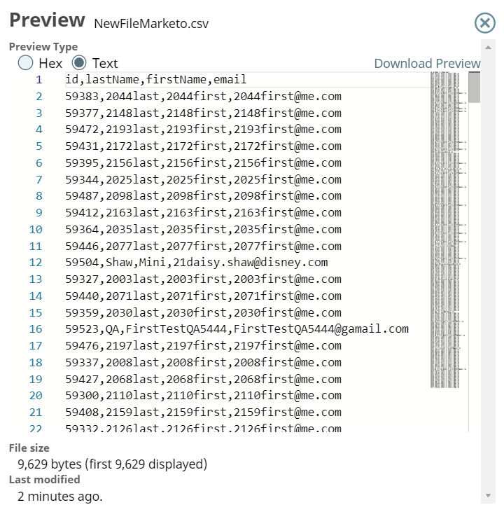 File Writer Snap output