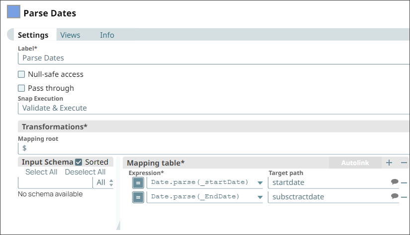 Configuring start and end dates in pipeline parameters