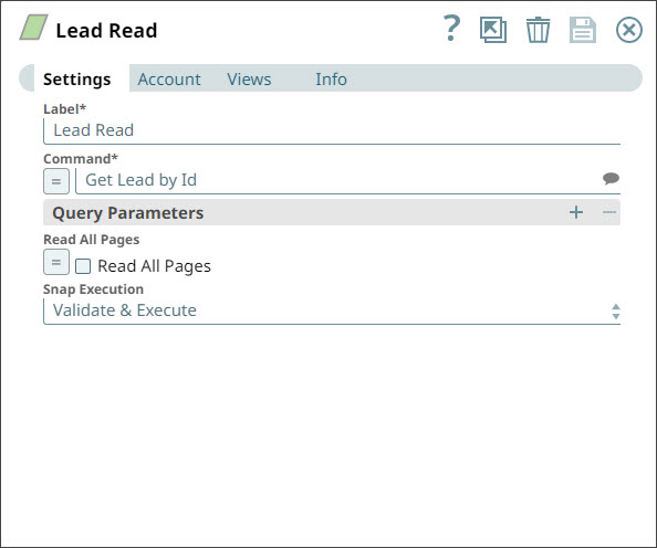 Lead Read Snap configuration