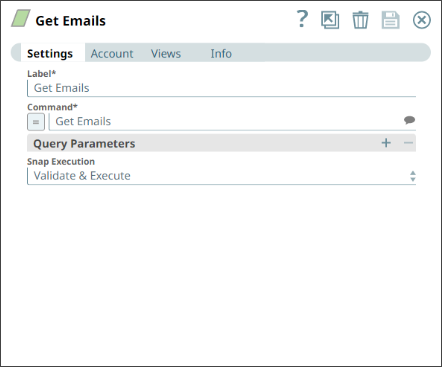 Asset Read Snap configuration with Get Emails command