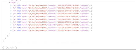 Asset Read output with offset and maxReturn values