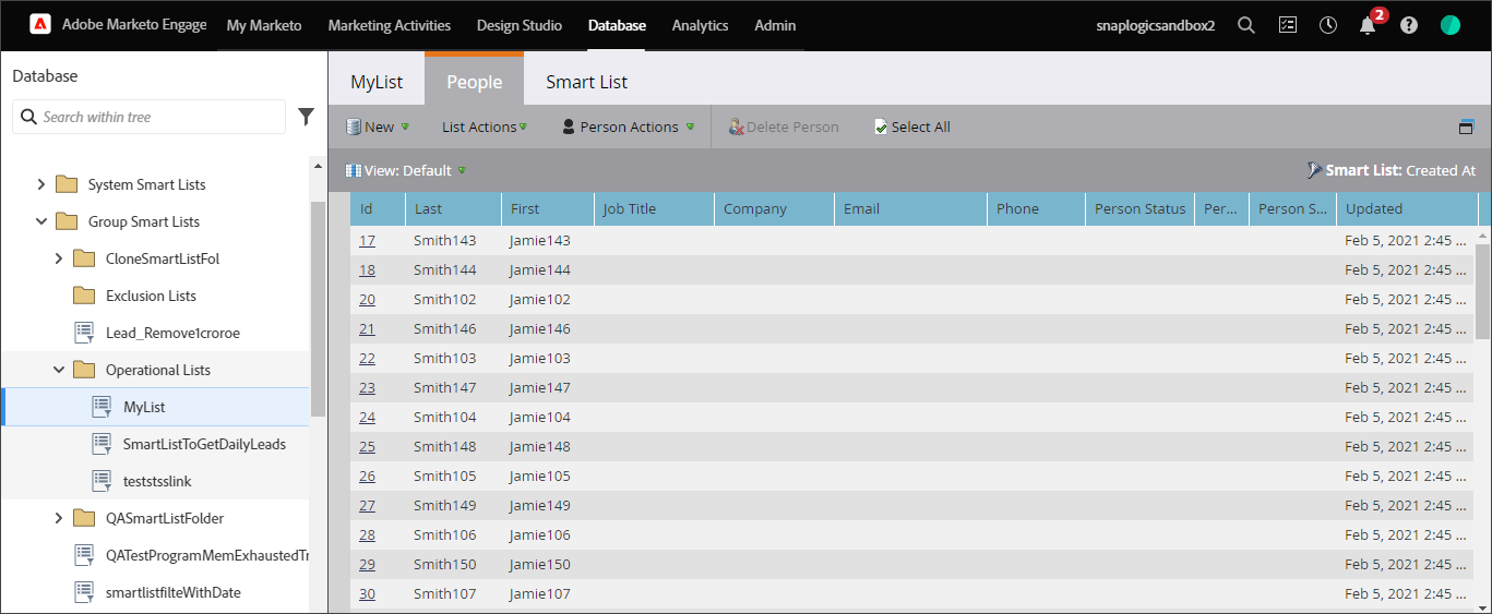 Smart List created with duplicate records
