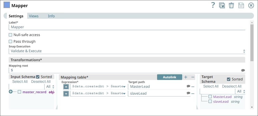 Pipeline execution result showing merged records