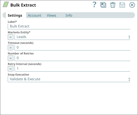 Third pipeline Bulk Extract configuration