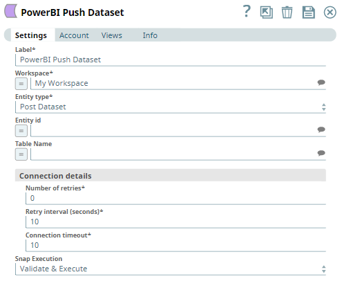 Power BI Push Dataset Snap overview