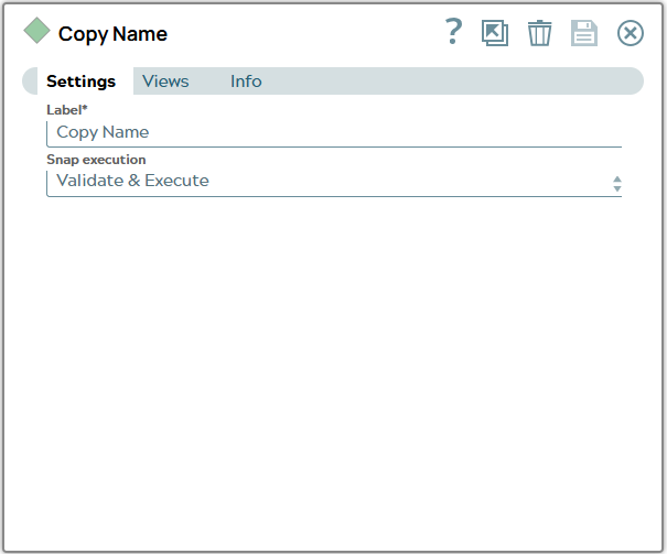 Settings tab of Copy Snap.