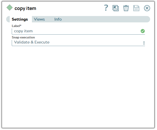 Settings of Copy Snap.