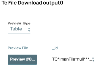Preview Type table of validation output.