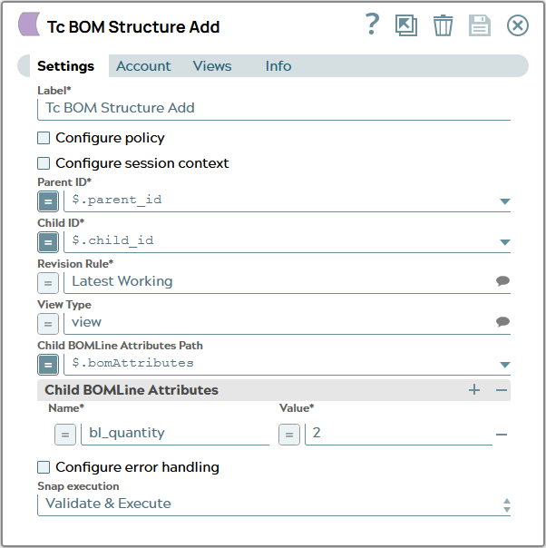 Settings tab of snap to show example values.