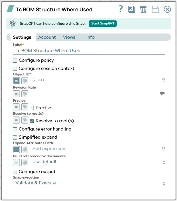 Settings tab of snap to show example values.