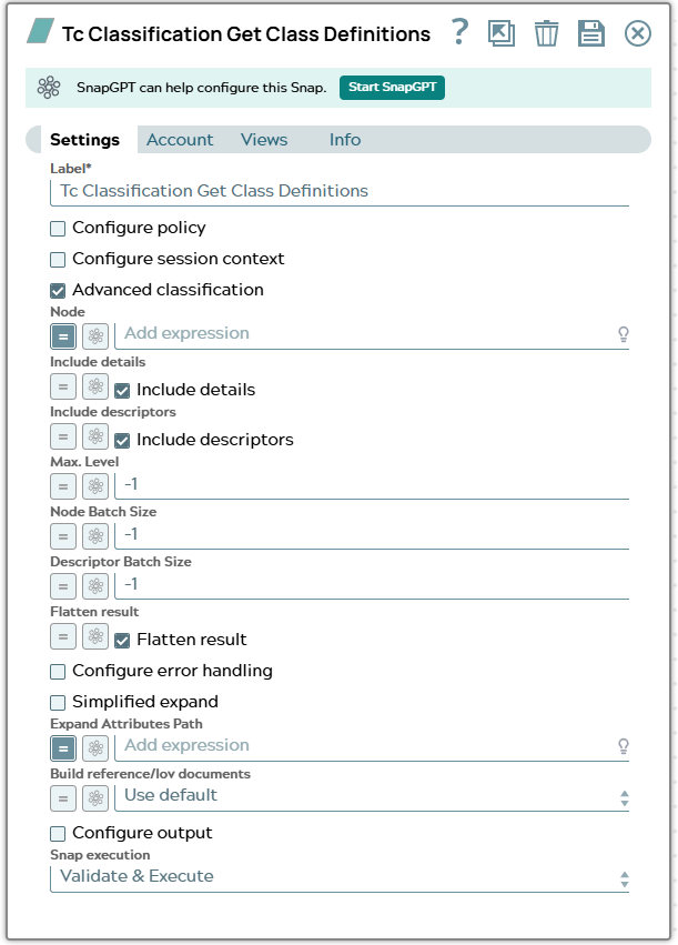 Settings tab of snap to show example values.