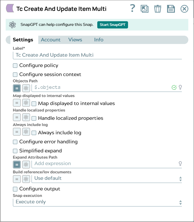 Settings tab of snap to show example values.