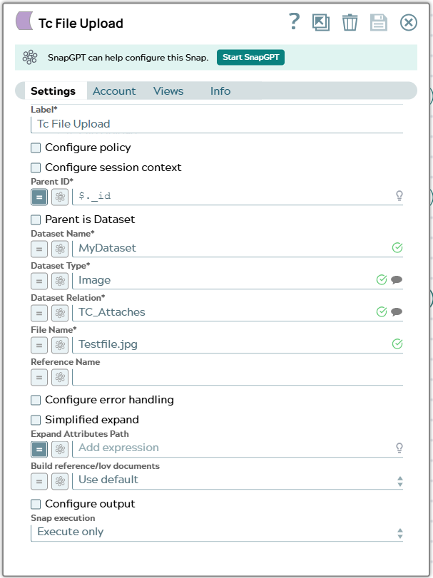 Settings tab of snap to show example values.