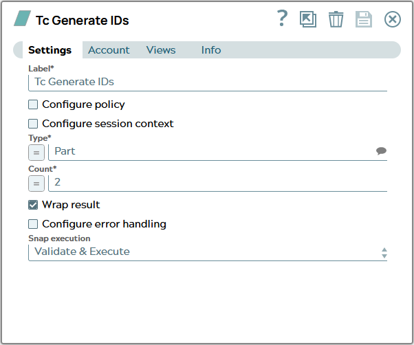 Settings tab of snap to show example values.
