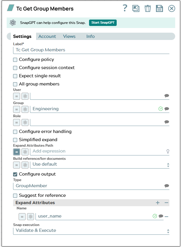 Settings tab of snap to show example values.