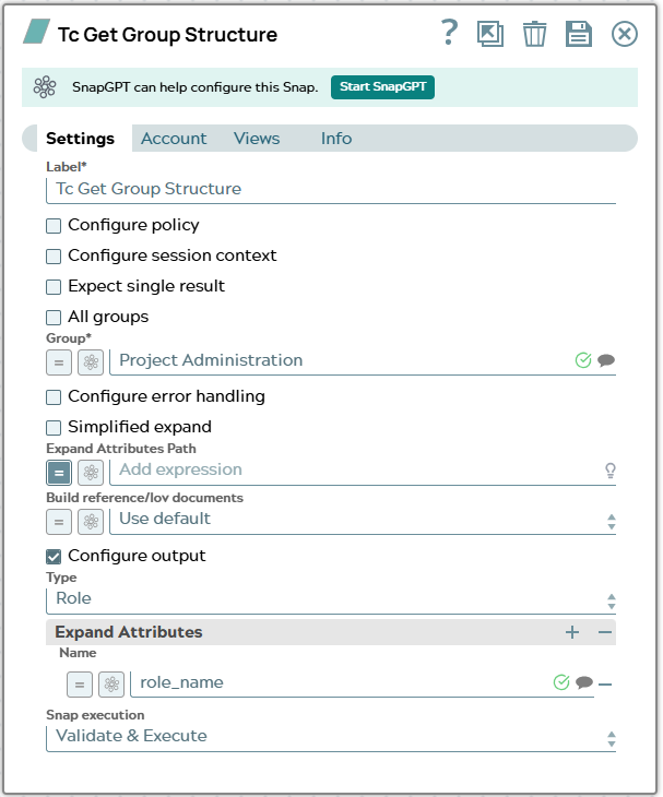 Settings tab of snap to show example values.