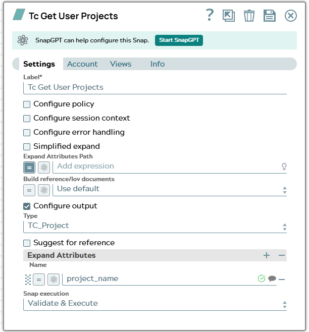 Settings tab of snap to show example values.