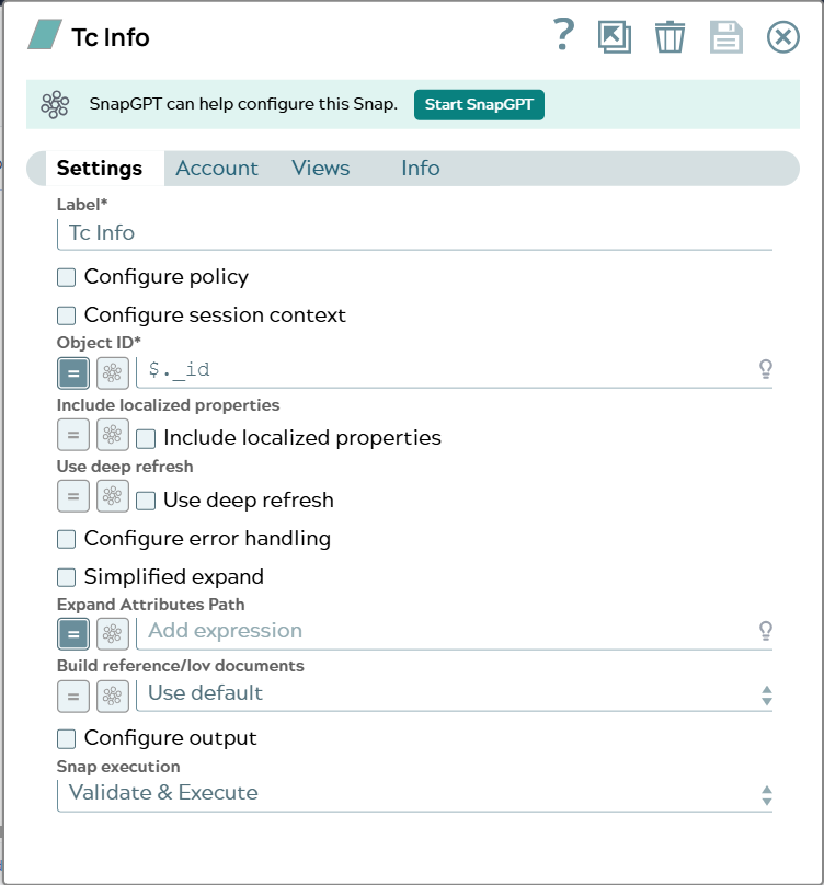Settings tab of snap to show example values.