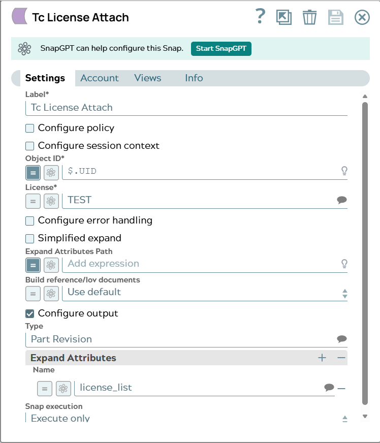 Settings tab of snap to show example values.