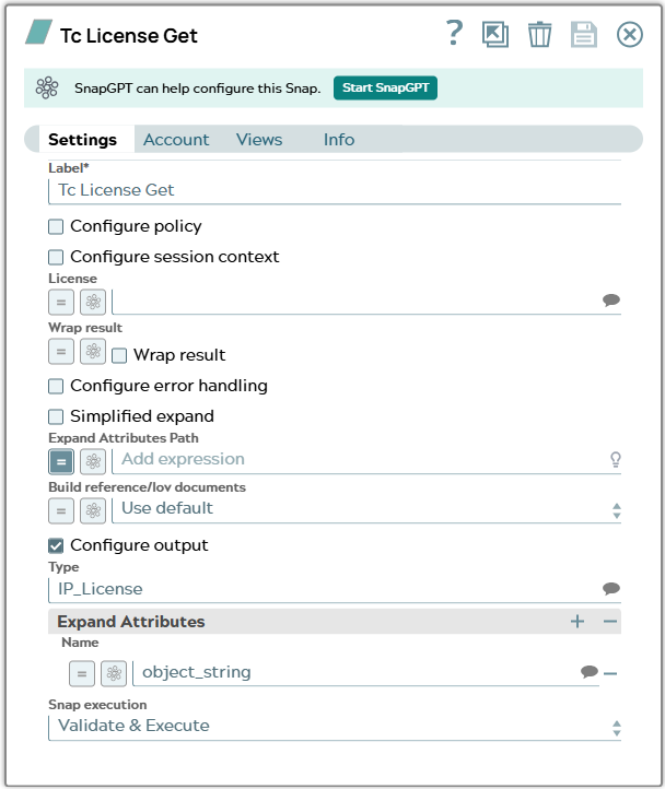 Settings tab of snap to show example values.
